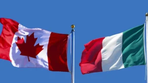 Bandiere canada e italia